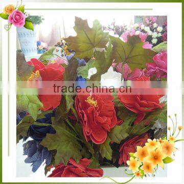 buy artificial flower real touch peony blue fabric