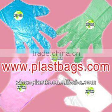 2015 HDPE Disposable plastic gloves for household