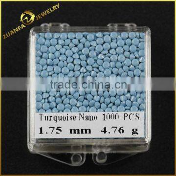 wholesale qood quality machine cut 1.75mm artificial nano turquoise