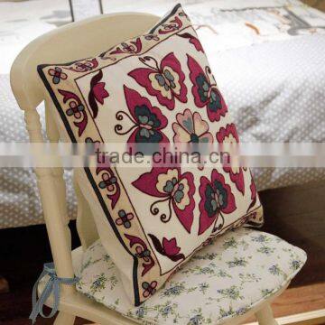 New pattern 100%Cotton cushion covers, 45*45CM, canvas towel embroidery decorative bed covers