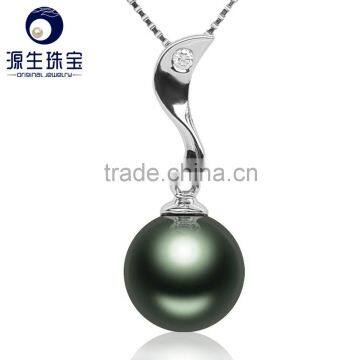 Cheap Jewelry 9--10mm Black Tahitian Pearl Necklace Pendant for Sales