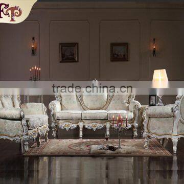 french empire furniture- hand carved leaf gilding sofa set luxury living room furniture sofa set                        
                                                Quality Choice