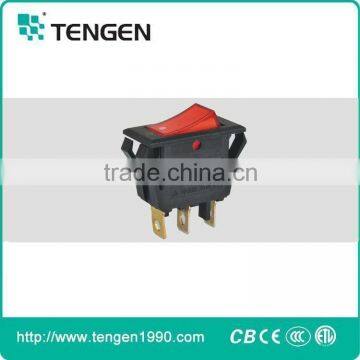 1 Position Red Light Rocker Switch