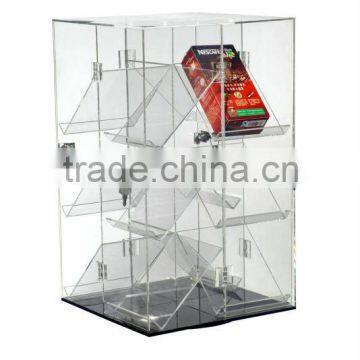 Acrylic tabletop rotating condom display stand