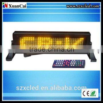 CE RoHS 12V Amber color LED bus scrolling message Car display