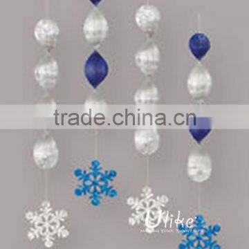 NEW SNOWFLAKES CHRISTMAS PARTY FOIL HANGING SWIRL DECORATION