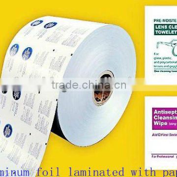 Hot Sale Competitive Laminating Type And Medical Use Paper Backed Aluminum Foil For Wet Tissues