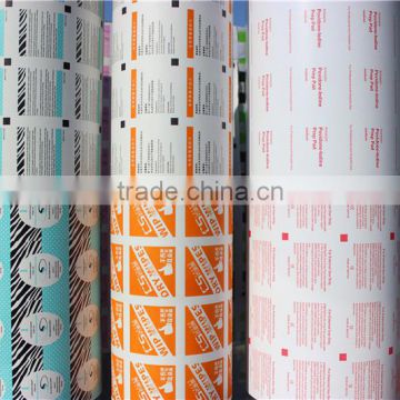 Aluminium Foil paper packing alcohol prep pad, alcohol disinfection pad, Cooling Gel Sheet packing paper