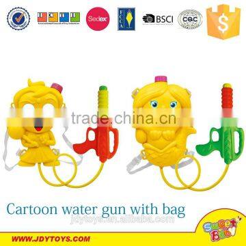 Hot sale good quality Indian boy plastic backpack water gun for kids,water gun with bag,cartoon summer toy