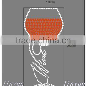 wholesales and DIY cup hot fix rhinestone heat transfer design