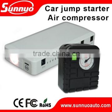 Mini car battery charger(c) portable jump starter multi-function jump starter with air compressor