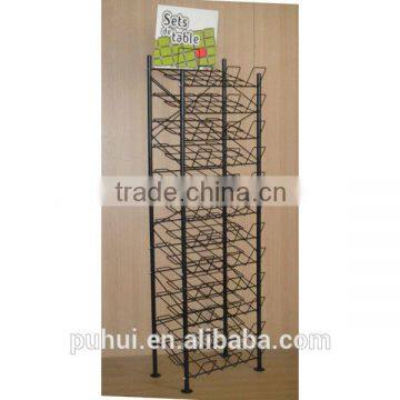 Multi Functional Free Standing Mats Display Rack Manufacturer From China photo-4