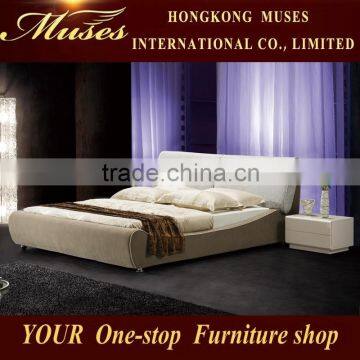 Latest Design Modern Bedroom Furniture Fabric Wooden Bed B800134