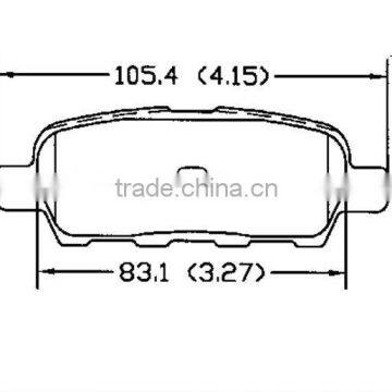 Fronts brake D905 55810-79J00 for Fiat remsa brake pads