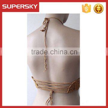 K-58 Sexy Hand Crochet Knitting Bikini Swimwear Classic Knit Crochet Sexy Ladies Women Knti Beach Bustier photo-2