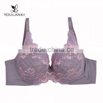 China Manufacturer High Quality Underwired Lace Thin Cup Big Bra Size