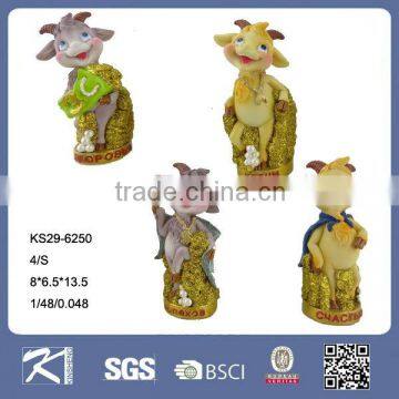 Chinese Zodiac Souvenir new design custom polyresin sheep shaped figurine