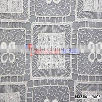 Polyester Yarn Embroidery Machine Chemical Lace Fabric For Wedding Dress photo-2
