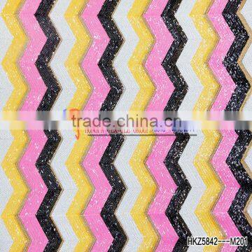 Alibaba China High Quality Polyester Fabric Sequin Embroidery Design For Table Cover/Curtain