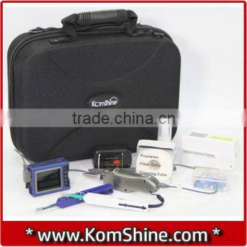 Fiber Optic FTTH Toolkit Inspection Probe with Display 200X + Fiber Connector Cleaning Pen and Cassette.