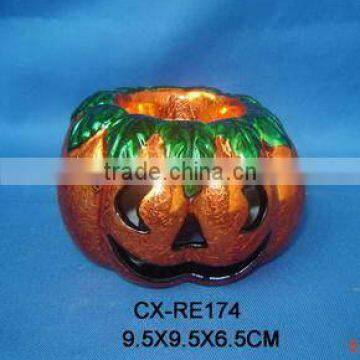 ceramic pumpkin candle lantern for halloween holiday supplies