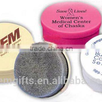 Aluminium Round Case No-buff Shoe Shine Sponge