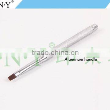 ANY Nail Art Beauty Care Metal Handle Flat Head Nail Brush UV Gel Nails photo-2