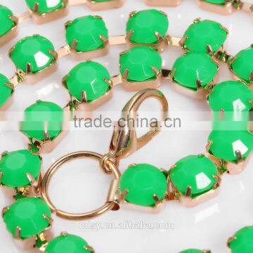Delicate Green Diamand Metal Link Ornament Chain Brightness F1-80024 photo-2