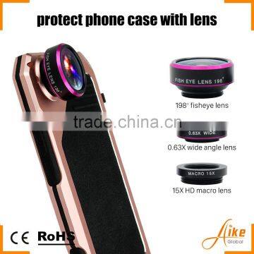 Hot Selling Photographer Photo Lover Touring Accessories Fish Eye Wide Angle Macro 3 In1 Camera Lens for Iphone 6