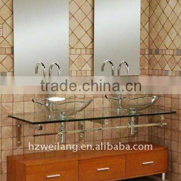 Double Sinks Solid wood bathroom Cabinet