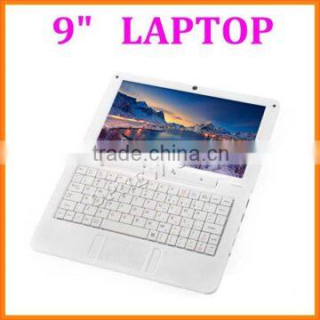 mini 9 inch kids laptop pc dual core android 4.4 wm8880 laptop computer external 3g wifi