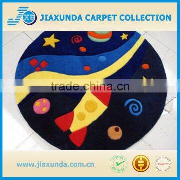 Cute hand made circular carpet soft kids rug