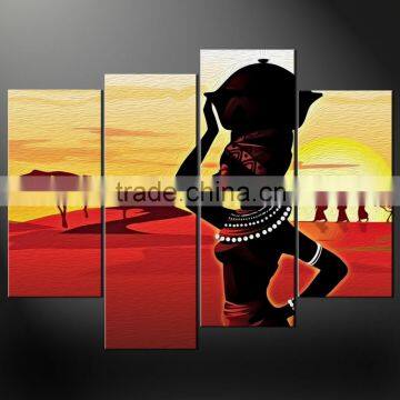 Handmade african woman oil painting, nude african women painting