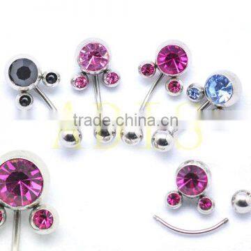 Jeweled Mickey Mouse Head Pierced Body Jewelry