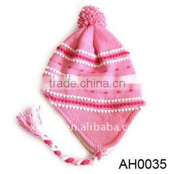 novelty jacquard acrylic knitting hat