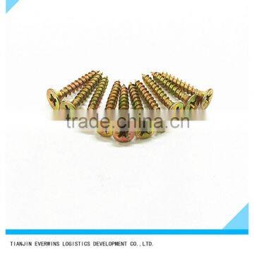 All Size Brass plated screws Pozidriv head Fine thread Drywall screws