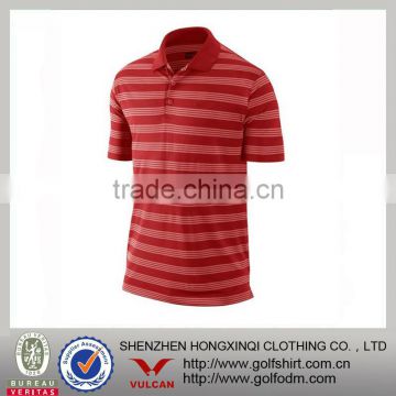 Men's Mecerized striped golf polo shirt