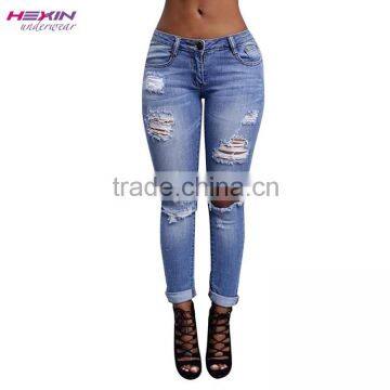 No MOQ Stock Lots Fashion Style Ladies Jeans Women High Quality                        
                                                Quality Choice