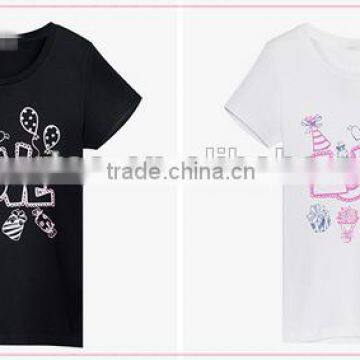 High Quality Soft Comfortable 100% Octton Ladies Fancy t Shirt photo-2