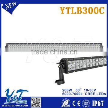 300W 4x4 cars led driving light bars for trucks 52inch v led tractor bar light car accessories