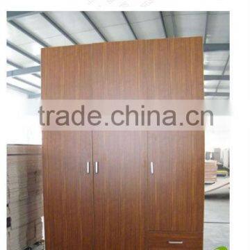 3 door modern melamine mdf wardrobe design