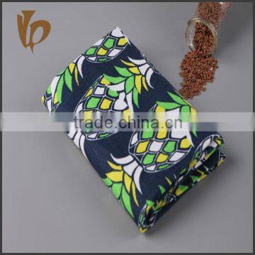 Printing pineapple fabric Cotton Linen Fabric 21*14 140GSM