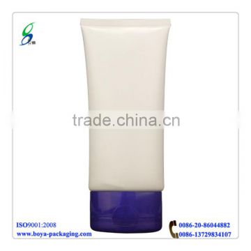 Dia.35*50g Empty Blue Flat Plastic Cosmetic Tube with Black Cap