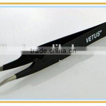 Black Cleanroom Antistatic Stainless Steel Tweezer photo-3