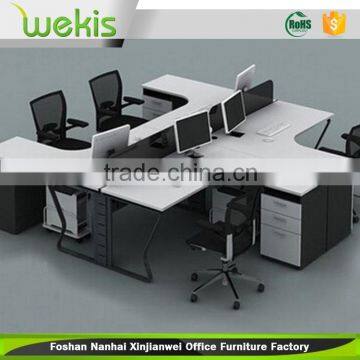 Modern 4 Person Office Computer Workstation Desk photo-4