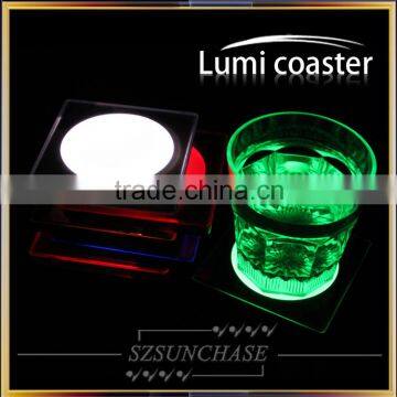 Promotion Colorful Plastic Led Flashing Drink/Beer Coaster photo-3