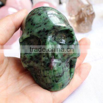 mini skull head ruby zoisite skull head