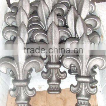 forged steel decorative component post top for fence and gate wrought iron spearhead