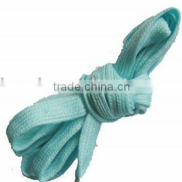 Cyan Flat Polyester Shoelaces