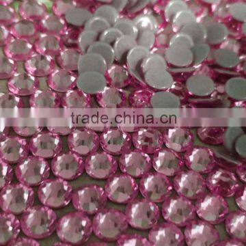 China Best quality ss20 pink color sparkling super shine hot fix rhinestone